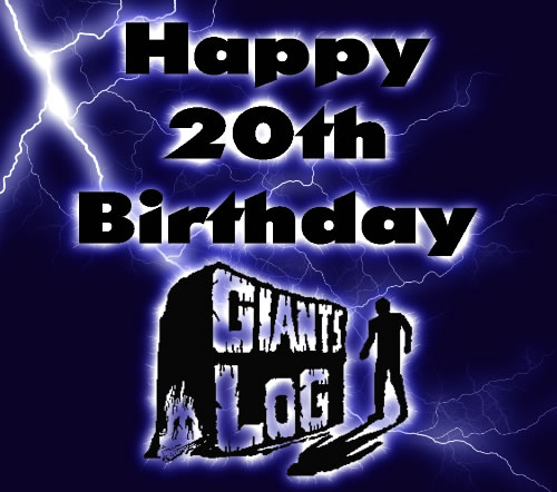 Giants Log celebrates 20th Birthday in 2010