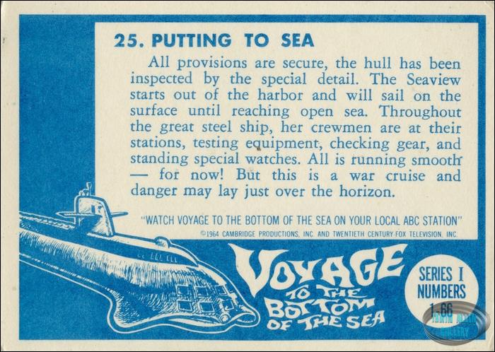 Donruss Voyage to the Bottom of the Sea Card Back #25