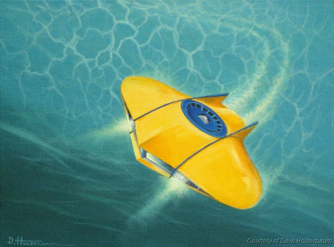 The Flying Sub - Painting by David Holderbaum