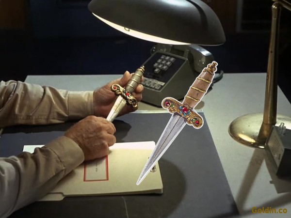 Voyage to the Bottom of the Sea dagger prop used in the episode Cave of the Dead