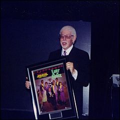 Dick Tufeld receives commemorative framed picture