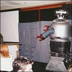 Robot watches Marta Kristen