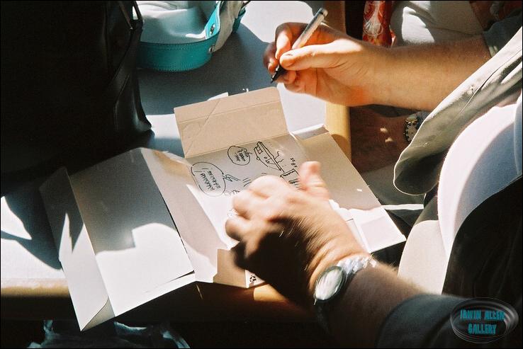 Kevin Burns signing collectors card box