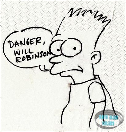 Bart Simpson drawn by Kevin Burns
