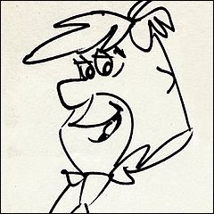 Fred Flintstone drawn by Kevin Burns