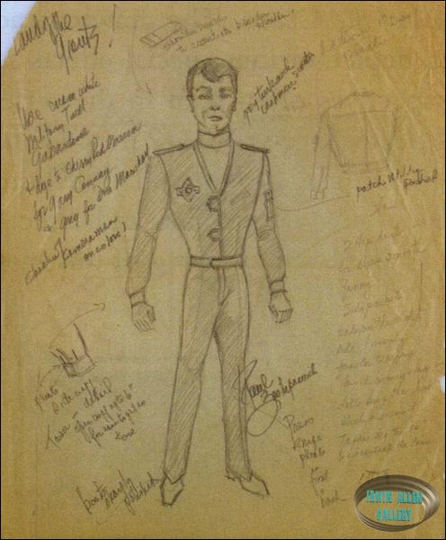 Costume Sketch of Steve Burton