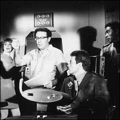 Irwin Allen in Spindrift Cockpit