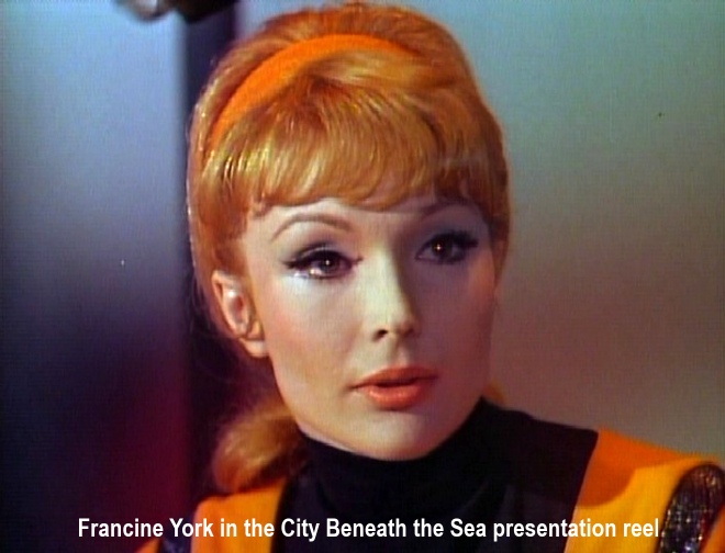 Francine York (as Lia Holmes) in Irwin Allen's 1969 City Beneath the Sea presentation reel