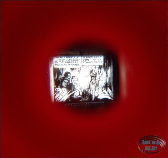 Movie viewer frame through eyepiece
