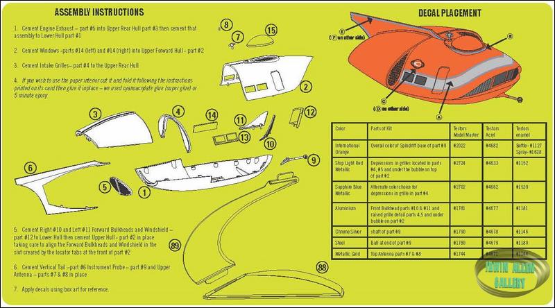 Moebius Models 1/128th Spindrift Kit Box Instructions