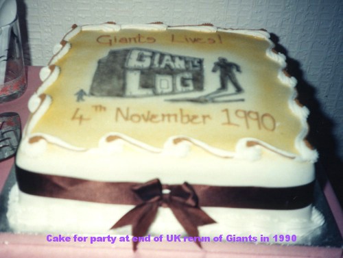 Giants Log 1990 Party Cake
