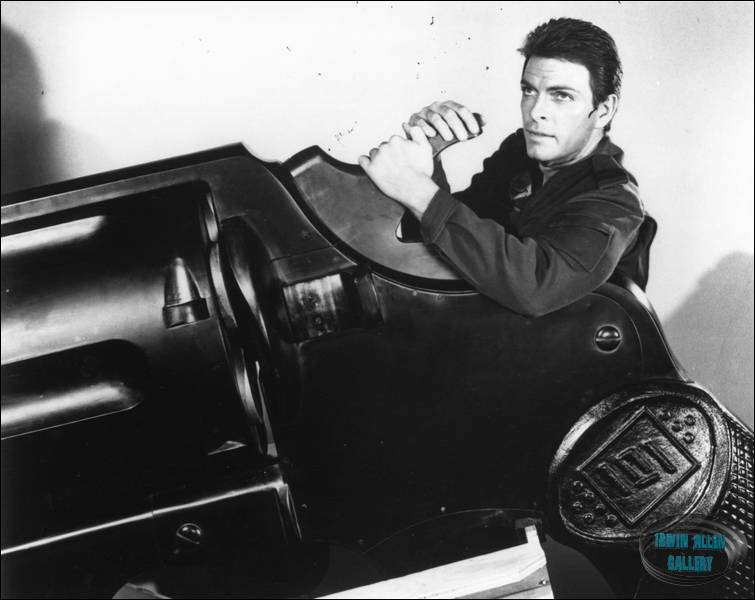 Gary Conway with giant gun prop