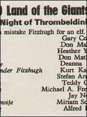 The Night of Thrombeldinbar Thursday 26th October 1973