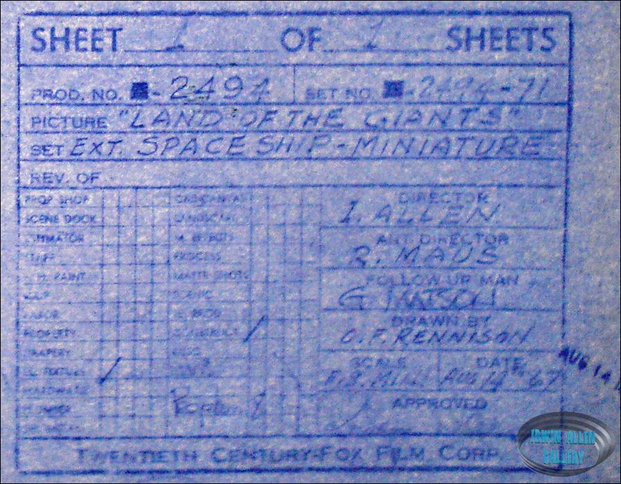Spindrift Miniature Blueprint 14 August 1967