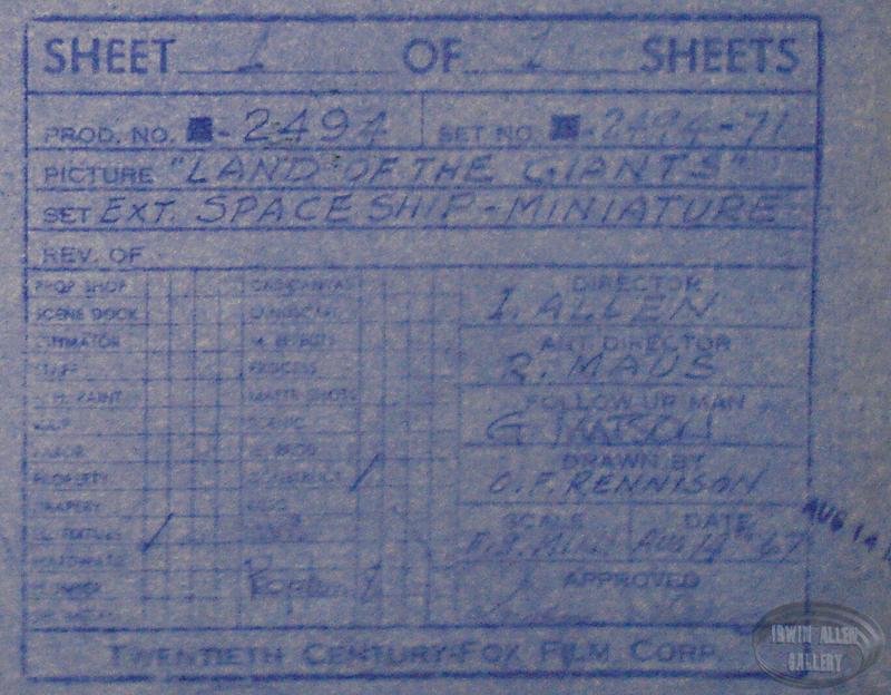 Spindrift Miniature Blueprint 14 August 1967