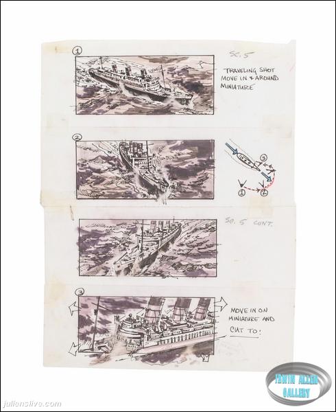 Lot #3 Poseidon Adventure Original Storyboard
