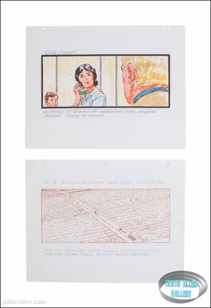 Lot #112 Swarm Original Storyboard Illustrations