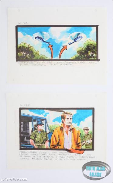 Lot #114 Swarm Original Storyboard Illustrations