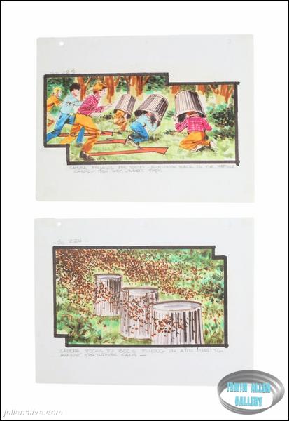 Lot #125 Swarm Original Storyboard Illustrations
