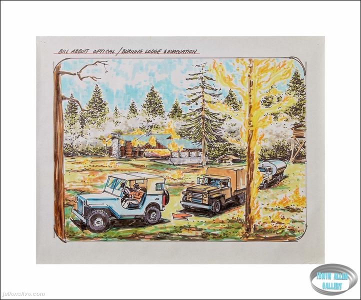 Lot #190 Fire! Original Oversized Storyboard