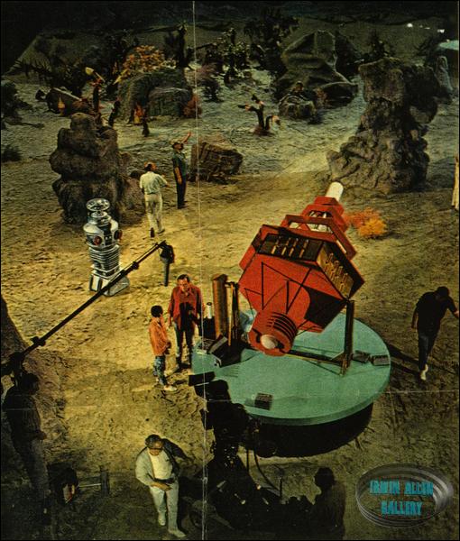 Clipping showing filming on set
