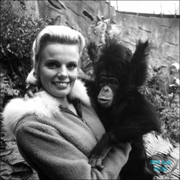 Marta Kristen and Debbie waiting to film