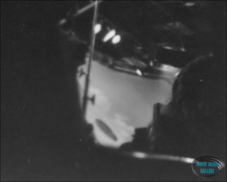 Bizarre view of studio ceiling