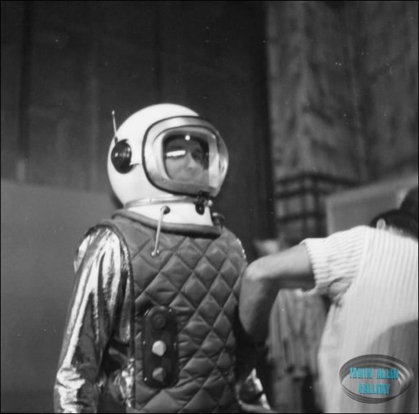 Mark Goddard space suit fitting