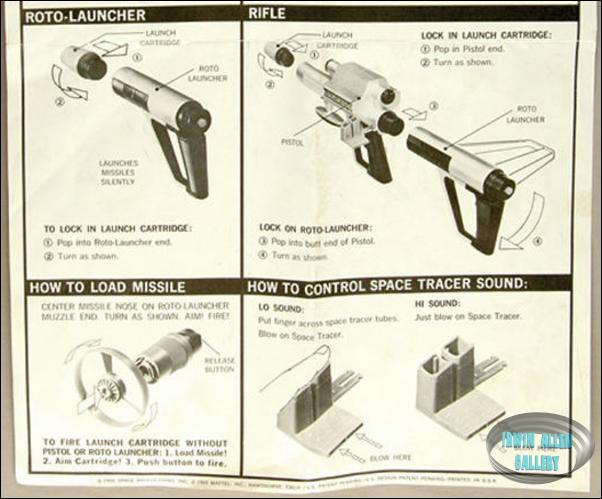 Lost in Space Roto Jet Gun Instruction Sheet