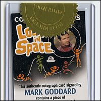 Mark Goddard Autographed Costume Card Back