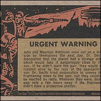 Lost in Space 40th Anniversary Reprint Card #30 Back