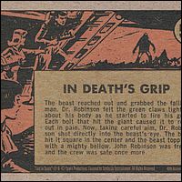 Lost in Space 40th Anniversary Reprint Card #54 Back