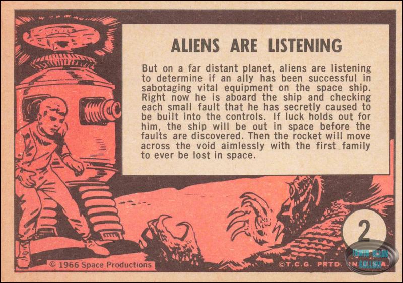 Lost in Space Topps #2 Back