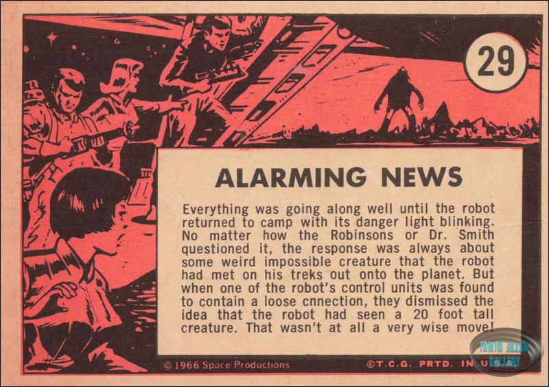 Lost in Space Topps #29 Back