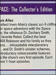 Lost in Space VHS advert