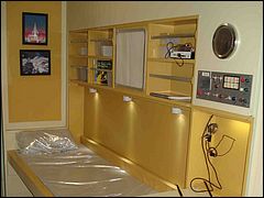 Stateroom With Bed and Desk Down 
