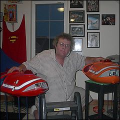 Mike Aucutt with his Spindrift Models