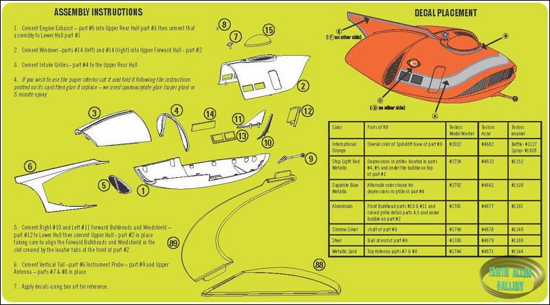 Moebius Models 1/128th Spindrift Kit Box Instructions