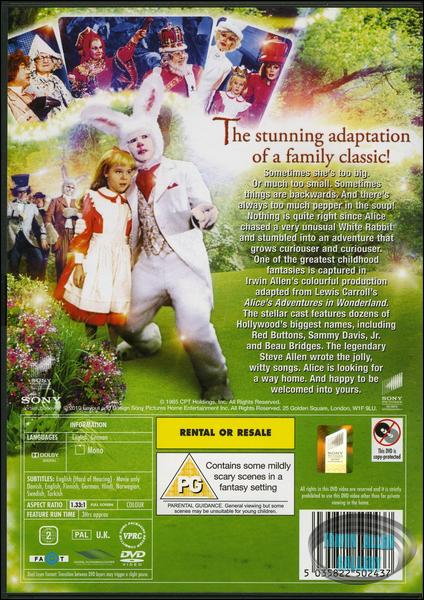 Alice in Wonderland UK DVD