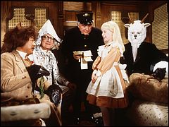 Pat Morita, Steve Allen, Merv Griffin, Natalie Gregory and Patrick Duffy