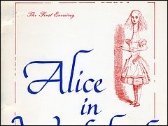 Alice in Wonderland First Evening Script Cover