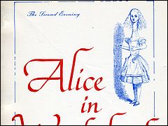 Alice in Wonderland Second Evening Script Cover