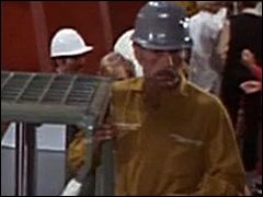 Ray Didsbury in Triton worker jumpsuit