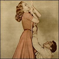 Piper Laurie and Victor Mature Clipping