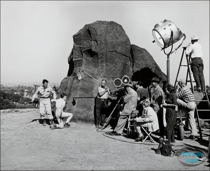 Irwin Allen Filming The Lost World