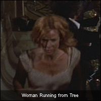 Woman Running from Tree