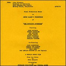 Final Production Notes