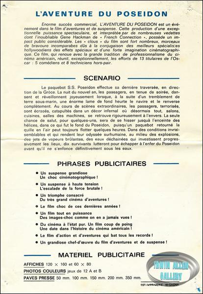 French Poseidon Adventure Flyer