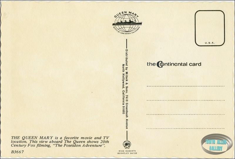 Back of Poseidon Adventure Filming Postcard