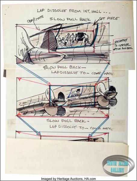 Poseidon Adventure Continuity Drawings